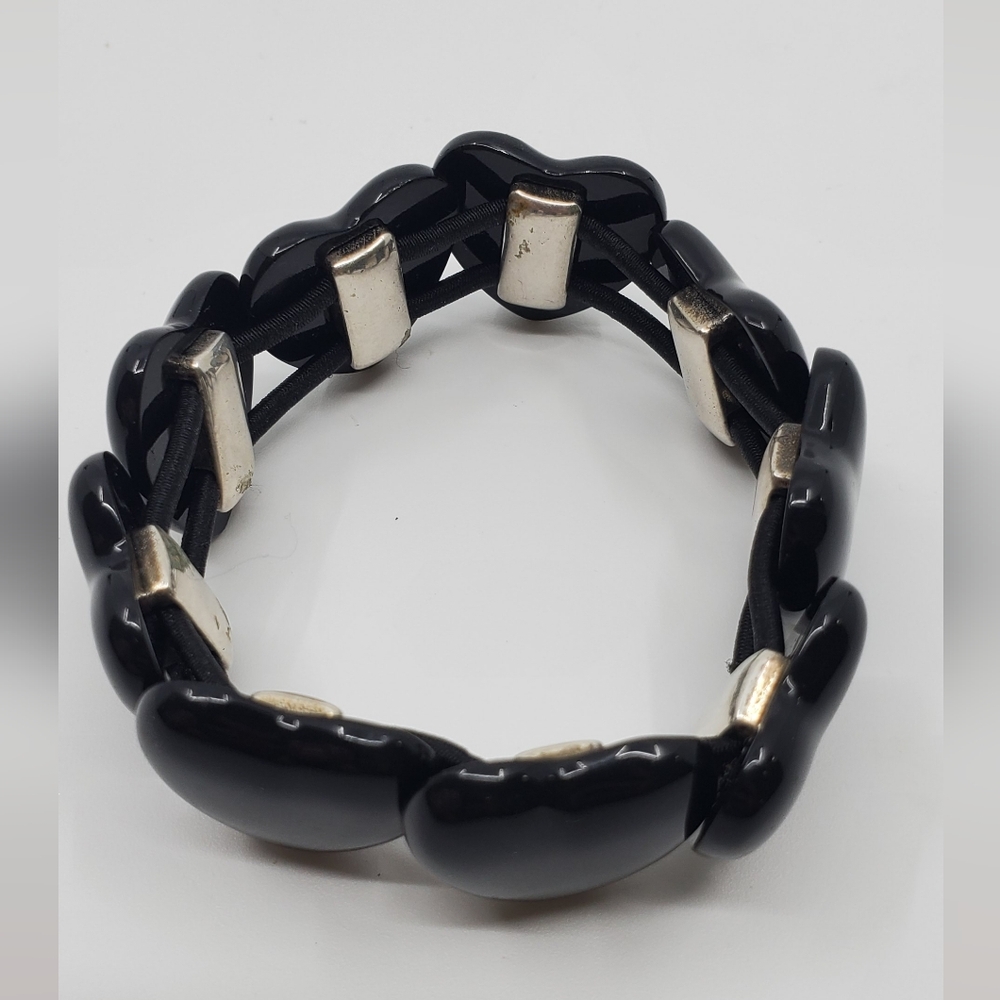 Saint Laurent Enamel Elastic Heart Bracelet - Picture 5 of 7